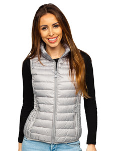 Chaleco acolchado para mujer gris Bolf B2705