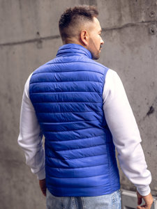 Chaleco acolchado sin capucha para hombre azul Bolf LY32A