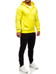 Chándal con capucha para hombre amarillo claro Bolf D004