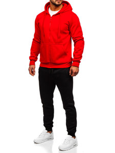 Chándal con capucha para hombre rojo Bolf D004