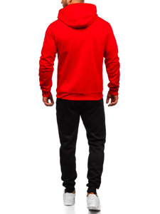 Chándal con capucha para hombre rojo Bolf D004