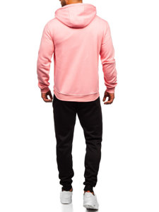 Chándal con capucha para hombre rosa claro Bolf D004