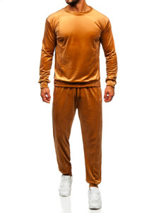 Chándal de velour para hombre camel Bolf 0001A