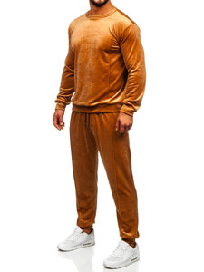 Chándal de velour para hombre camel Bolf 0001A