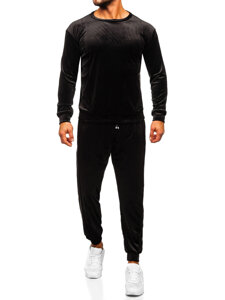 Chándal de velour para hombre negro Bolf 0001A