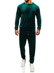 Chándal de velour para hombre verde Bolf 0001A