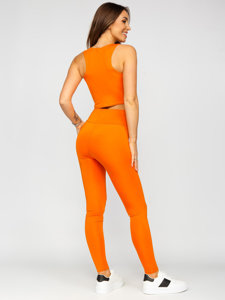 Chándal deportivo Fashion de dos piezas para mujer naranja Bolf 022