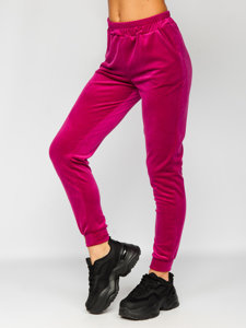 Chándal velour de dos piezas para mujer fucsia Bolf 637