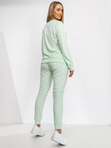 Chándal velour de dos piezas para mujer verde menta Bolf 8C1173