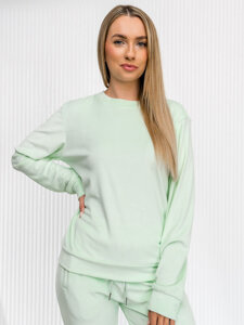 Chándal velour de dos piezas para mujer verde menta Bolf 8C1173