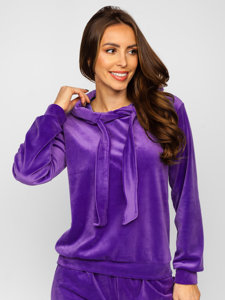 Chándal velour de dos piezas para mujer violeta Bolf 643