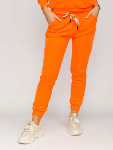 Chándal velour dos piezas para mujer naranja Bolf 8129