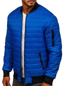 Chaqueta acolchada de entretiempo bomber para hombre azul Bolf MY-02A