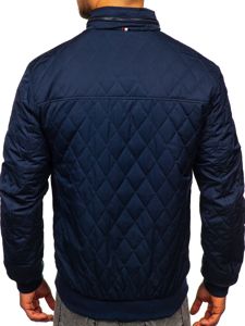 Chaqueta acolchada de entretiempo bomber para hombre azul oscuro Bolf 2054