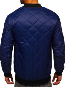 Chaqueta acolchada de entretiempo bomber para hombre azul oscuro Bolf MY-01A