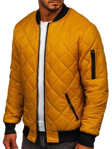 Chaqueta acolchada de entretiempo bomber para hombre camel Bolf MY-01A