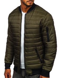 Chaqueta acolchada de entretiempo bomber para hombre caqui Bolf MY-02A