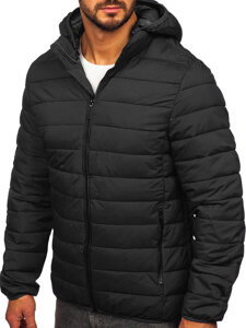 Chaqueta acolchada de entretiempo con capucha para hombre grafito Bolf 5M3197