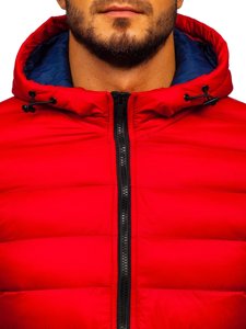 Chaqueta acolchada de entretiempo deportiva para hombre rojo Bolf JP1101