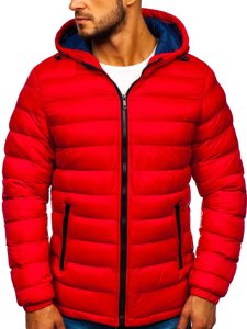 Chaqueta acolchada de entretiempo deportiva para hombre rojo Bolf JP1101