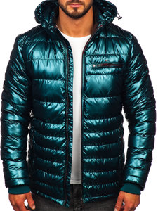 Chaqueta acolchada de entretiempo deportiva para hombre verde Bolf EX2149