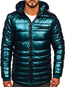 Chaqueta acolchada de entretiempo deportiva para hombre verde Bolf EX2149