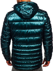 Chaqueta acolchada de entretiempo deportiva para hombre verde Bolf EX2149