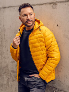 Chaqueta acolchada de entretiempo para hombre amarillo Bolf 13021A