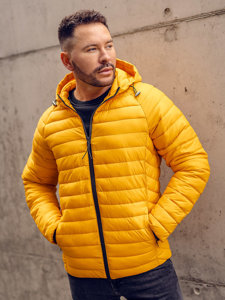 Chaqueta acolchada de entretiempo para hombre amarillo Bolf 13021A