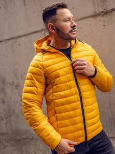 Chaqueta acolchada de entretiempo para hombre amarillo Bolf 13021A