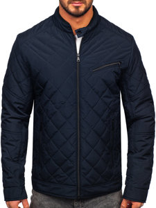 Chaqueta acolchada de entretiempo para hombre azul oscuro Bolf 22M306