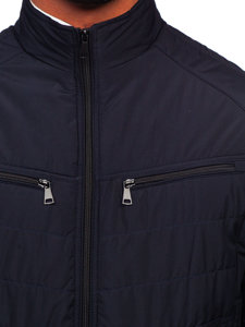 Chaqueta acolchada de entretiempo para hombre azul oscuro Bolf 22M307