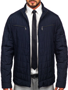 Chaqueta acolchada de entretiempo para hombre azul oscuro Bolf 22M307