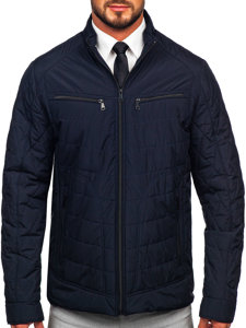 Chaqueta acolchada de entretiempo para hombre azul oscuro Bolf 22M307