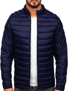 Chaqueta acolchada de entretiempo para hombre azul oscuro Bolf 23M9005