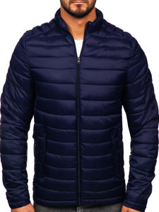 Chaqueta acolchada de entretiempo para hombre azul oscuro Bolf 23M9005