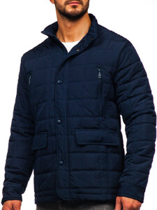 Chaqueta acolchada de entretiempo para hombre azul oscuro Bolf 5M709