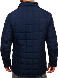 Chaqueta acolchada de entretiempo para hombre azul oscuro Bolf 5M709