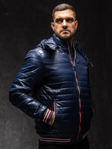 Chaqueta acolchada de entretiempo para hombre azul oscuro Bolf 6191A1