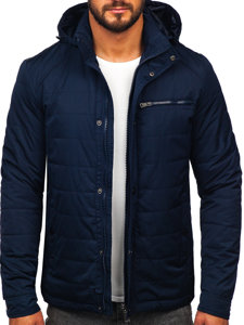 Chaqueta acolchada de entretiempo para hombre azul oscuro Bolf EX2215