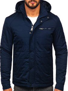 Chaqueta acolchada de entretiempo para hombre azul oscuro Bolf EX2215