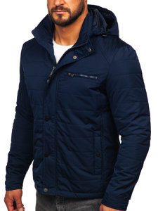 Chaqueta acolchada de entretiempo para hombre azul oscuro Bolf EX2215