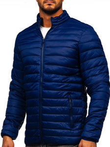 Chaqueta acolchada de entretiempo para hombre azul oscuro Bolf LY33