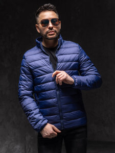 Chaqueta acolchada de entretiempo para hombre azul oscuro Bolf LY33A1