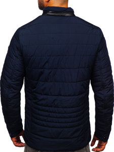 Chaqueta acolchada de entretiempo para hombre color azul oscuro Bolf 22M12