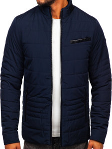 Chaqueta acolchada de entretiempo para hombre color azul oscuro Bolf 22M12