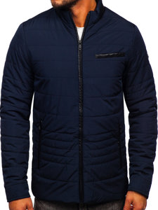 Chaqueta acolchada de entretiempo para hombre color azul oscuro Bolf 22M12