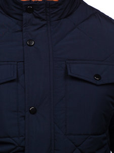 Chaqueta acolchada de entretiempo para hombre color azul oscuro Bolf 22M15