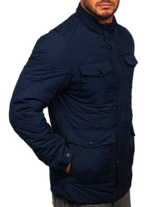 Chaqueta acolchada de entretiempo para hombre color azul oscuro Bolf 22M15