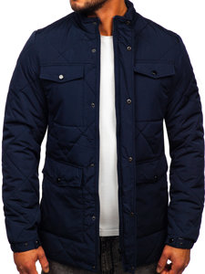 Chaqueta acolchada de entretiempo para hombre color azul oscuro Bolf 22M15